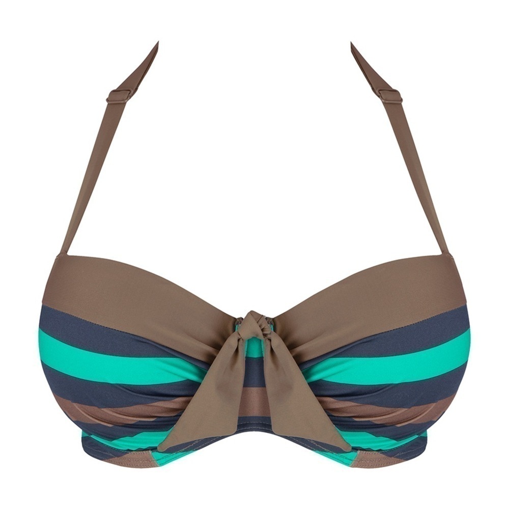 NWT Prima Donna Swim Punch Bikini Top Curacao/Golden Shadow EU Sz 30